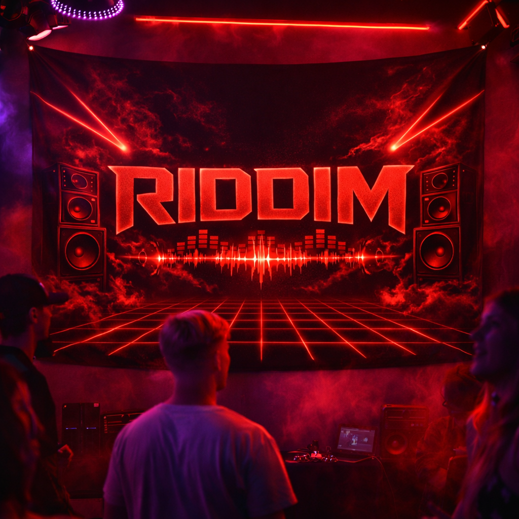 Riddim wall tapestry-speakers