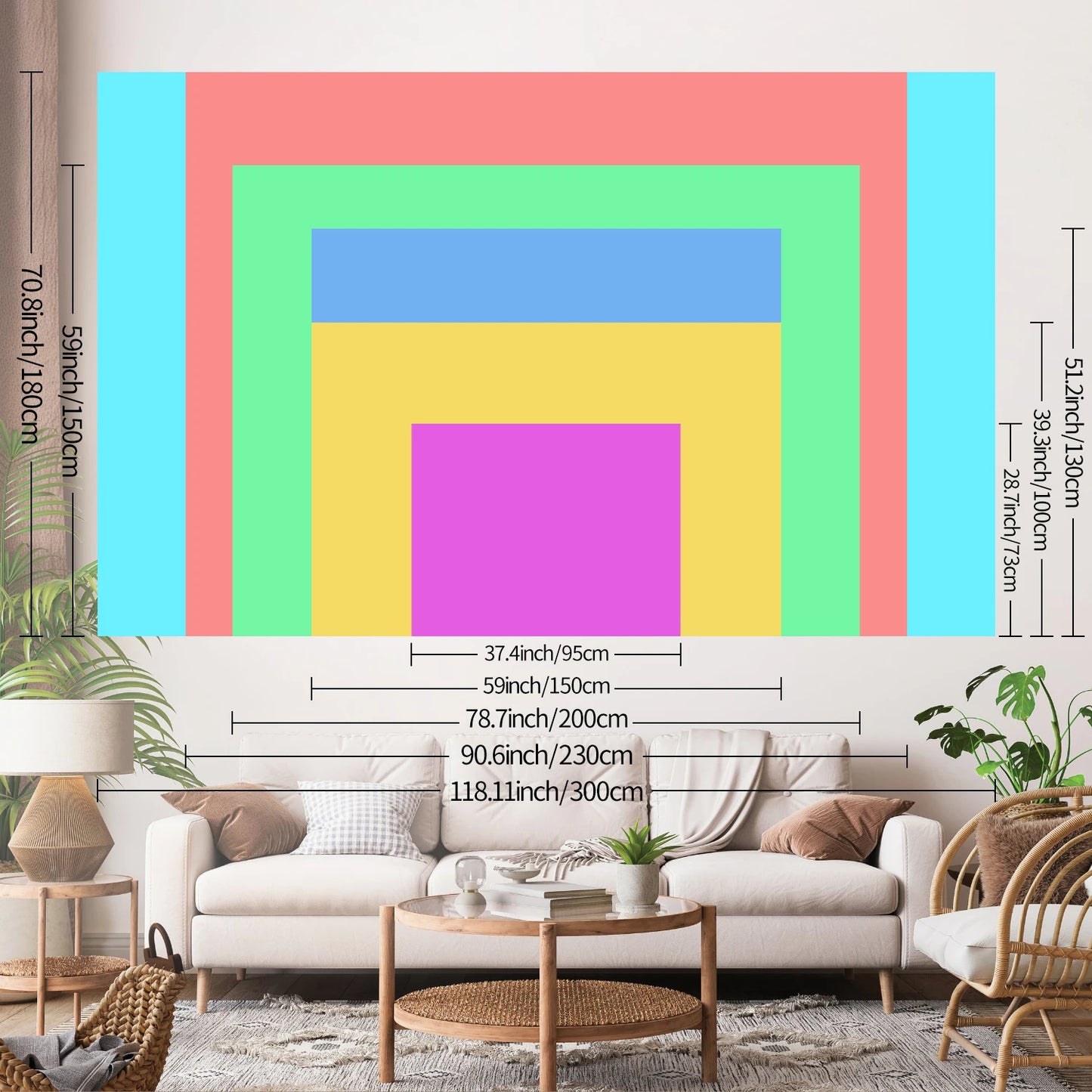 Fluorescent mushroom tapestry